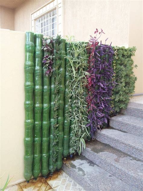 Green Wall Made From Plastic Bottles Vertical Garden Diy Vertical