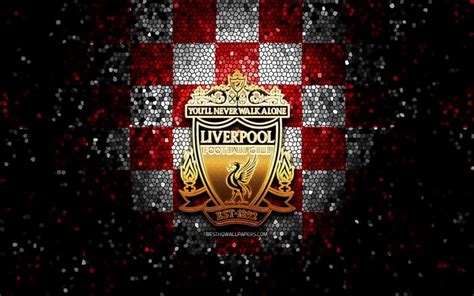 Download Wallpapers Liverpool Fc Glitter Logo Premier League Red