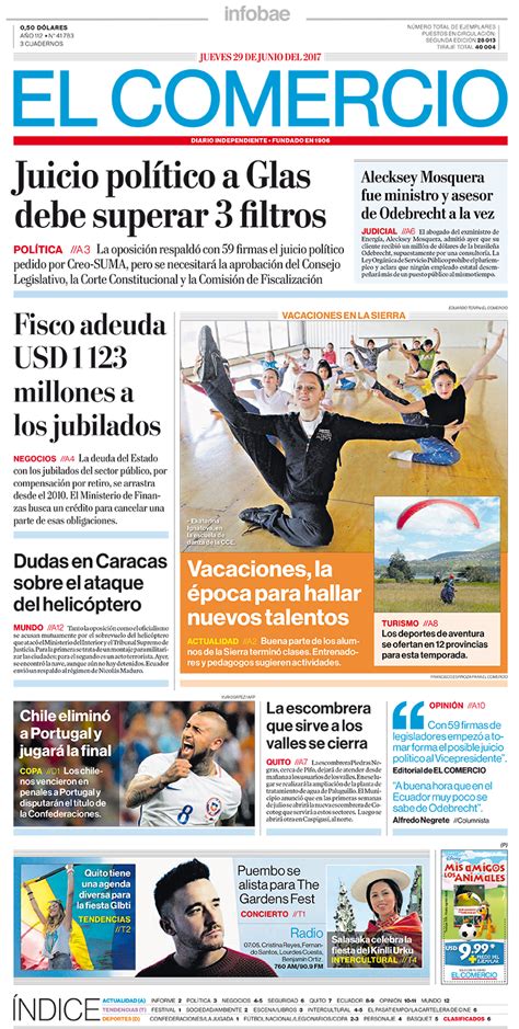 El Comercio Ecuador Jueves 29 De Junio De 2017 Infobae