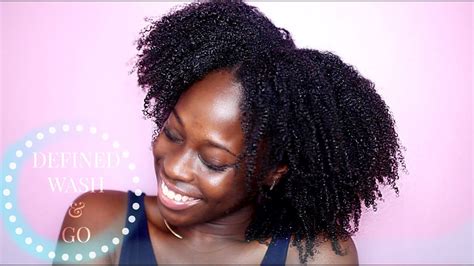 My Defined Wash And Go On 4c4b Natural Hair Youtube