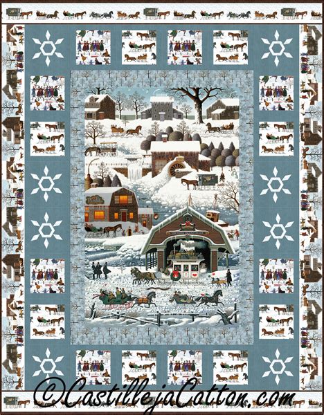 Snowflake Village Quilt Pattern Cjc 51981 Advanced Beginner Lap