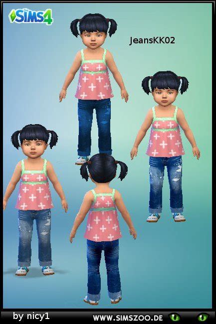 Blackys Sims 4 Zoo Torn Jeans For Toddler By Nicy1 Details And