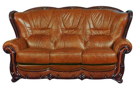 Shop for any type of sofas and couches to suit you best! Viggiano Traditional Brown Genuine Italian Leather Sofa ...