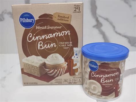 Cinnamon Bun Cake Mix And Frosting By Pillsbury Limited Edition Lot 18