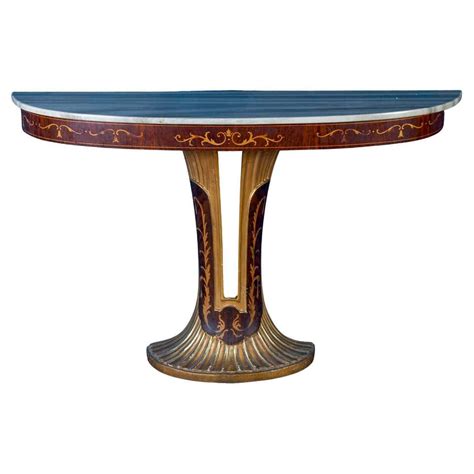 Mahal Wood And Laser Cut Art Deco Pattern Console Table For Sale At
