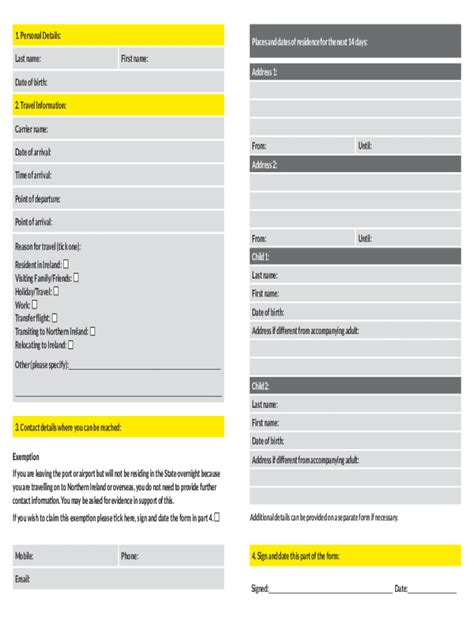Covid 19 Passenger Locator Form Fill And Sign Printable Template