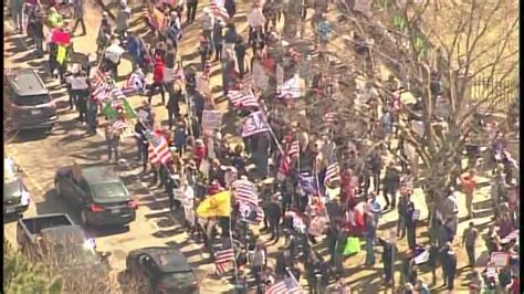 Large Group Protests Stay At Home Order Outside Governors Mansion