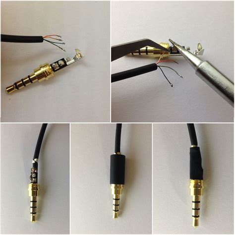 Timibis 4 Pole 35mm Male Repair Headphone Jack Plug Stereo Audio