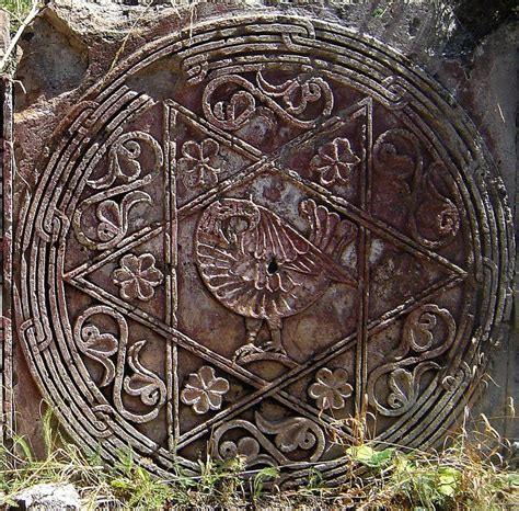 Reliefs On The Ruined 12th Century Teghenyats Monastery Armenia Sacred