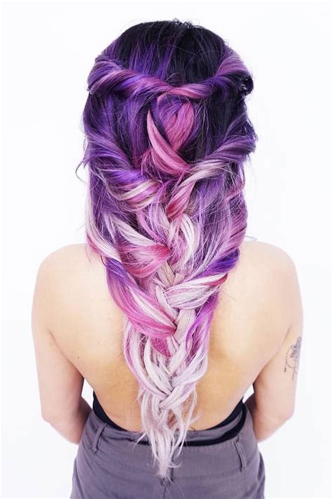 Beautiful Hairstyles For Puprle Hair Purple Hair Color