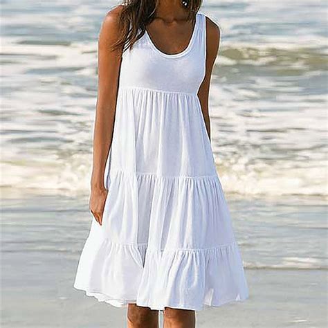 Hot Sell Fashion Summer Dress 2018 Beach Dress Holiday Summer Solid