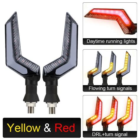 2pcs Set Motorcycle Led Flasher Flowing Water Sequential Indicator