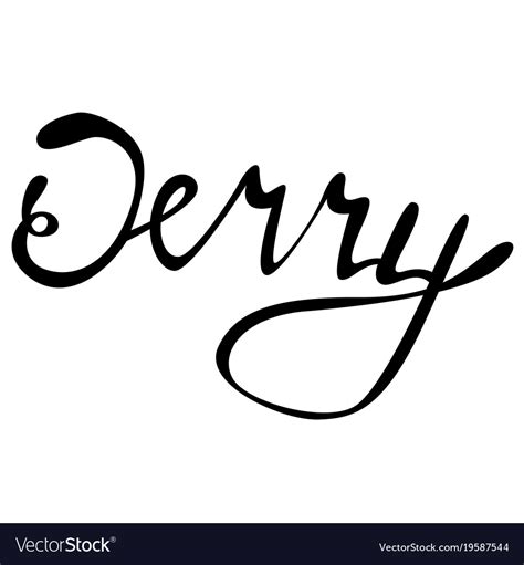 Jerry Name Lettering Royalty Free Vector Image