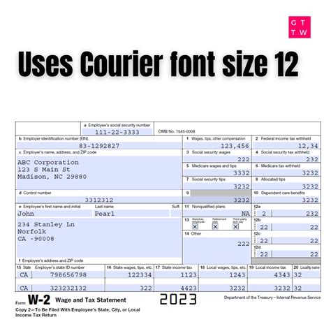W2 Form Irs 2023 Fillable Pdf With Print And Clear Buttons Generate W2