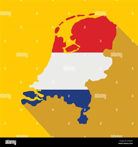 map of netherlands with dutch flag icon stock vector image and art alamy