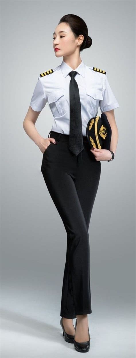 Pilot Captain Aviation Uniform Female Workwear Flight Attendant