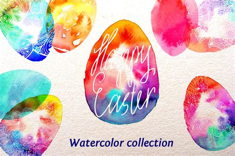 Happy Easter Watercolor Collection ~ Illustrations ~ Creative Market