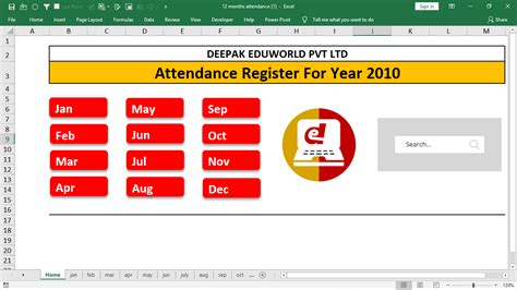 Monthly Attendance Sheet In Excel Free Download Fully Automatic