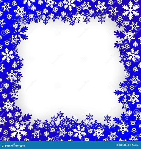 Christmas Snow Frame Royalty Free Stock Photos Image 35653048