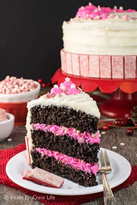 chocolate peppermint layer cake homemade cake frosting candies and sprinkles give this cake a