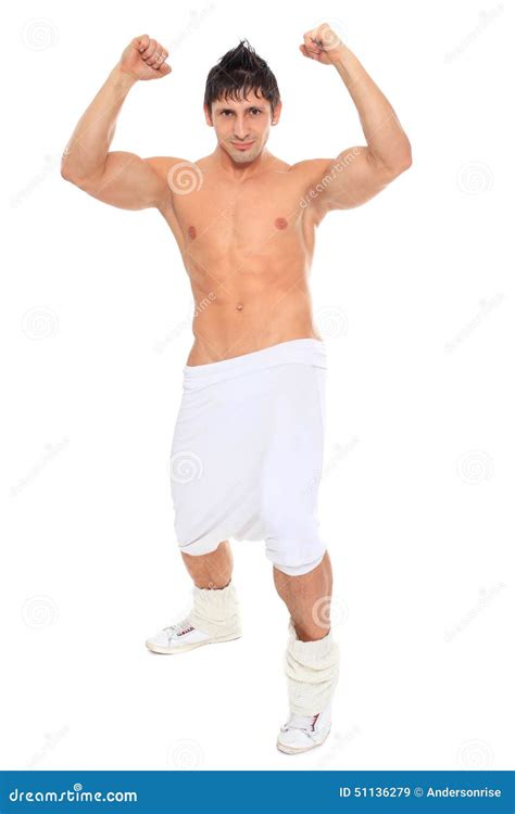 Muscular Naked Dancer Posing Stock Image Image Of Perfection Body