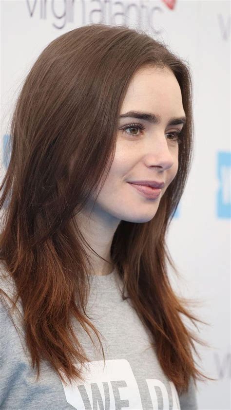 Actress Pretty Look Lily Collins 720x1280 Lily Collins Brunette Hd