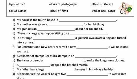 Collective Nouns Worksheet For Class 2 | worksheet