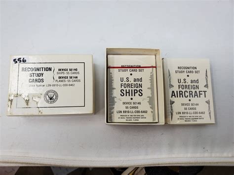 Us Navy Recognition Study Cards Schmalz Auctions