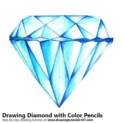 How To Draw A Diamond Everyday Objects Step By Step