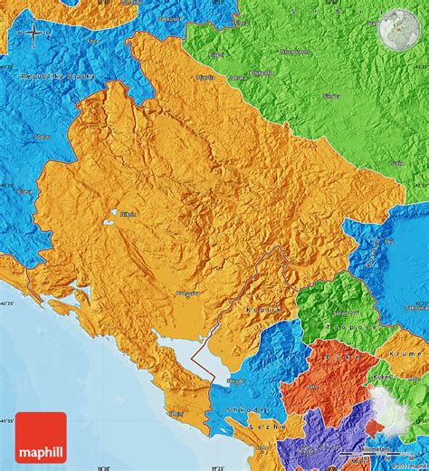 Political Map Of Crna Gora