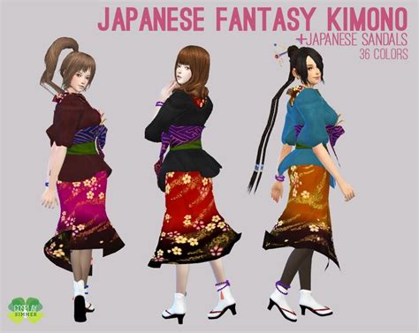 Japanese Fantasy Kimono For The Sims 4 By Cosplay Simmer Japanese