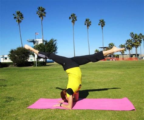 Split Forearm Stand Pose By Carlyn Peterson Yoga Pose Weekly
