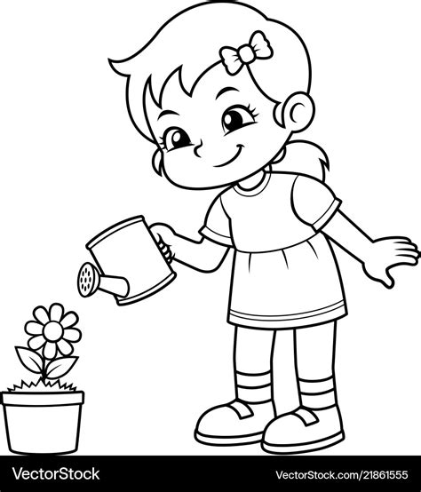 Watering Plants Coloring Page My Xxx Hot Girl
