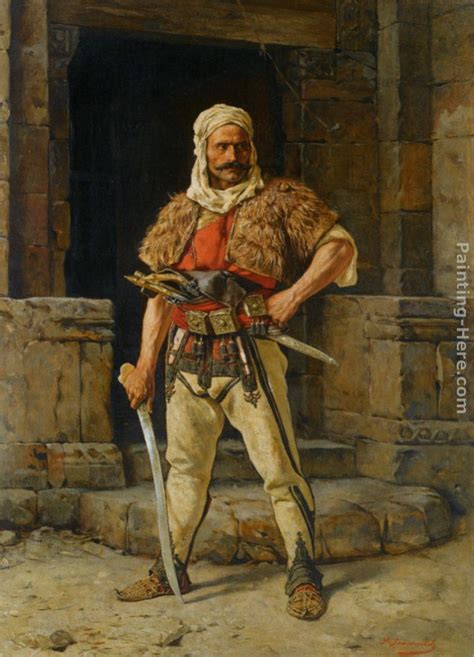 Paul Joanovitch A Serbian Warrior Painting Framed Paintings For Sale