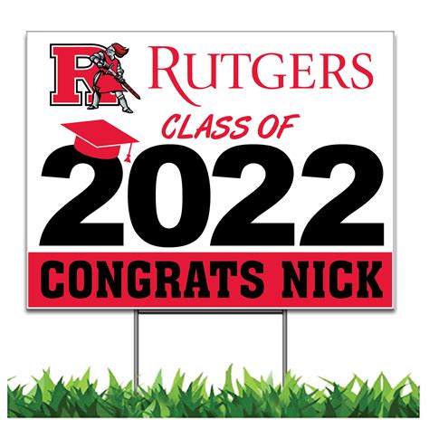 Rutgers Graduation Lawn Sign