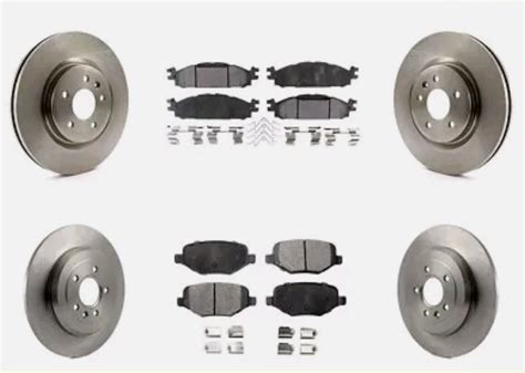 Acura Mdx Brake Kit Package Front And Rear Premium Coated Rotors And