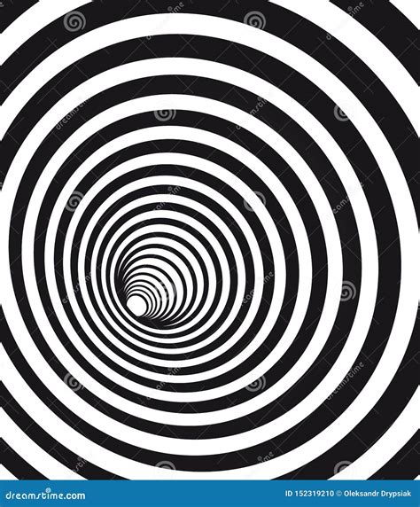 espiral hipnótico geométrico del extracto ilusión óptica del túnel negro del wormhole