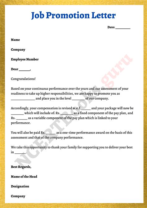 Employee Promotion Letter Template Collection Letter Template