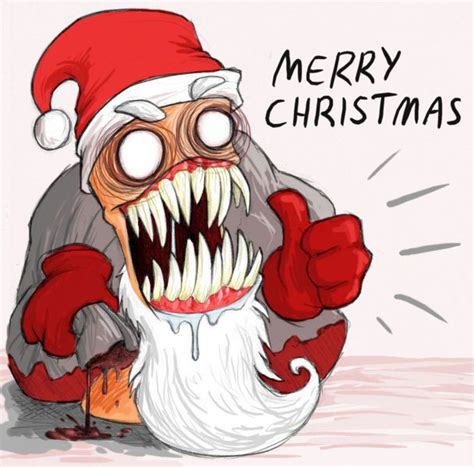 Evil Santa By Black Charizard On Deviantart Christmas Horror Creepy