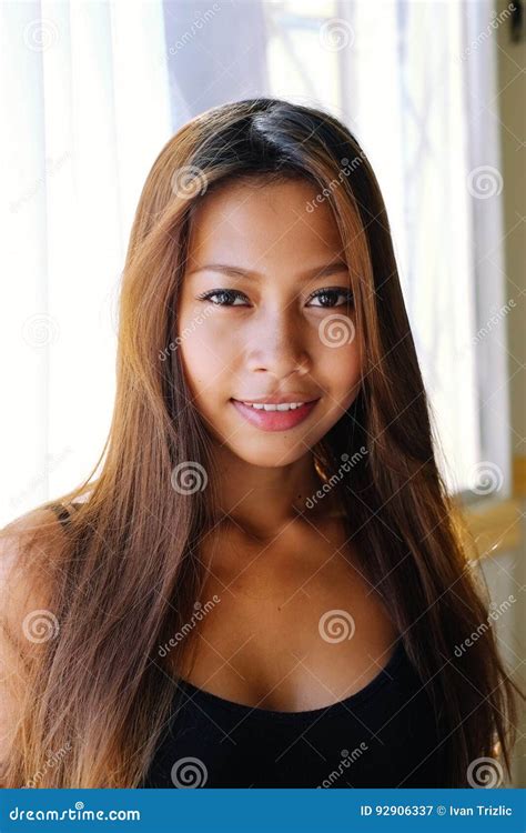 Natural Portraitbeautiful Asian Girl Smiling Native Asian Beauty Stock Image Image Of