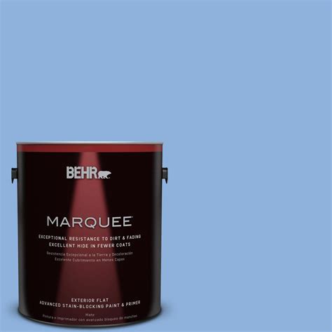 Behr Marquee 1 Gal 580b 5 Cornflower Blue Flat Exterior Paint 445401