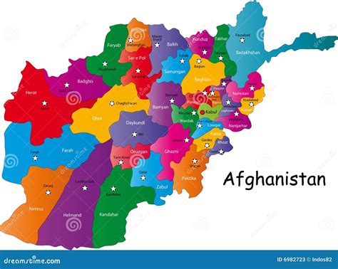 Vector Map Of Afghanistan High Detailed Country Map With Division