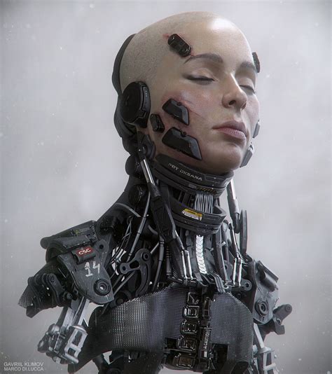 bassman5911 “ prototype oksana 1b by hexeract” cyborgs art robot concept art cyberpunk