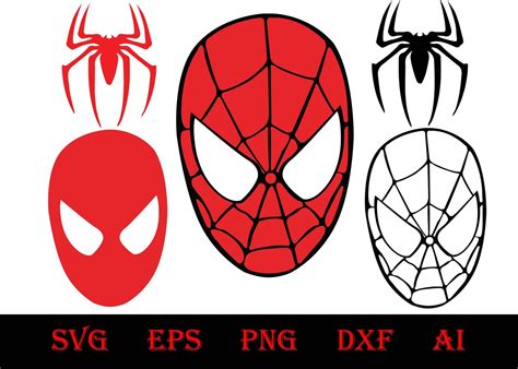 Spiderman Svg Clip Art Sticker Spiderman Face Svg Clip Art Etsy