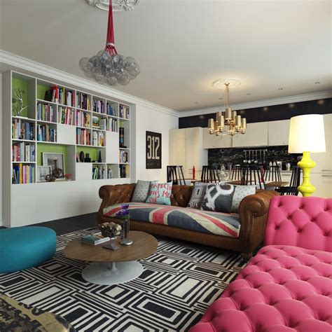 Modern Apartment Design With Pop Artwork Style Decor Looks More Trendy