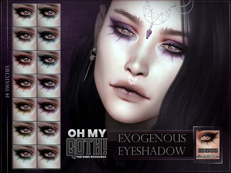 Remussirions Oh My Goth Exogenous Eyeshadow In 2023 Sims 4 Body