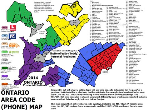 Ontario Area Code Map Verjaardag Vrouw 2020