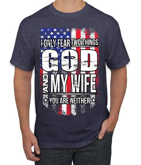 i only fear two things god and my wife humor men s graphic etsy