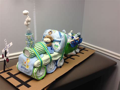 Baby Boy Train Diaper Cake Things Ive Made Pinterest Diapers