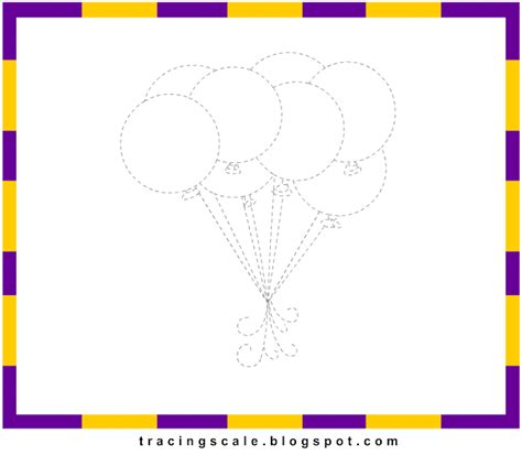 Free Tracing Worksheet Printable Balloons Tracing